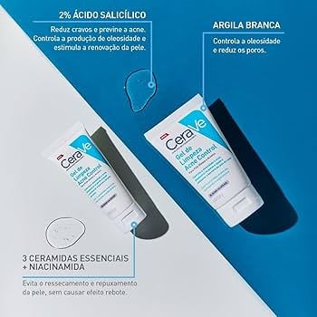 Kit CeraVe Acne Control Gel de Limpeza 140g + Gel de Limpeza 40g